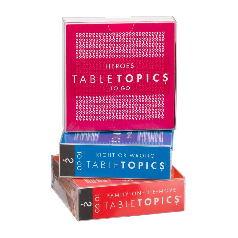 TableTopics Family Conversation Pack for Parent Child Connection, 120 Engaging Question Cards for Dinnertime, Car Rides, & Classrooms, Boxed Set of 3 Topics, Stocking Stuffer - Image 5